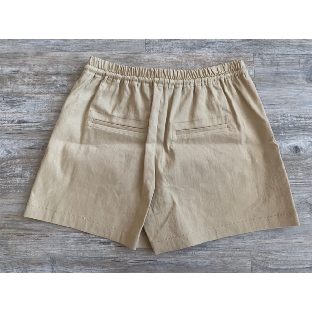 NWT VINCE Khaki Rope Tie Linen Blend Shorts - Picture 3 of 3